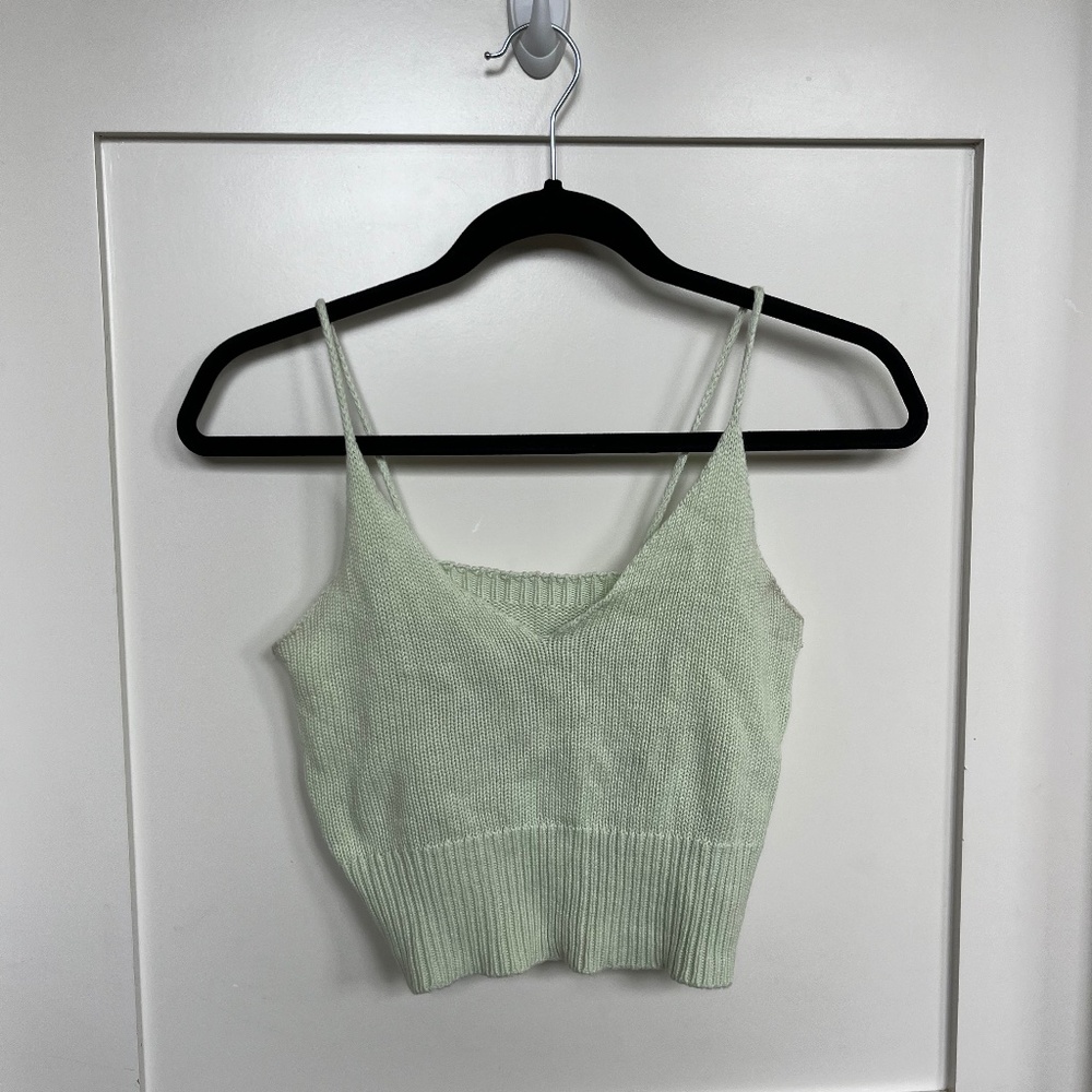 Light Green Knit Tank Top